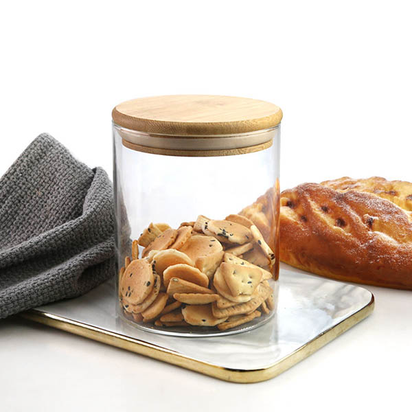 High Borosilicate Glass Jar with Bamboo Lid