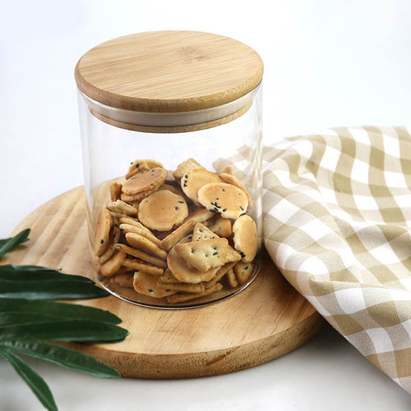High Borosilicate Glass Jar with Bamboo Lid