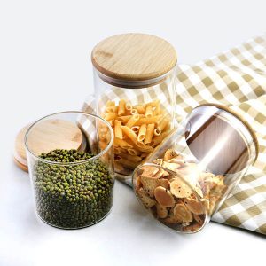High Borosilicate Glass Jar with Bamboo Lid