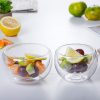 Double Wall High Borosilicate Glass Bowl