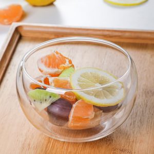 Double Wall High Borosilicate Glass Bowl