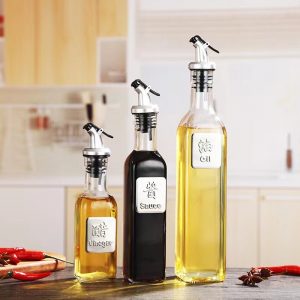 Square Kitchen Edible Oil Bottle Olive Oil Bottle
