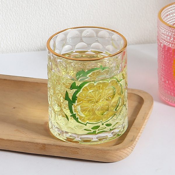 Vintage Relief Tumbler/ Coffee Cup